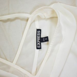 Express Tops - Express White V-neck Sheer Cap Sleeve Top M17 Express Tops - Express White V-neck Sheer Cap Sleeve Top M17